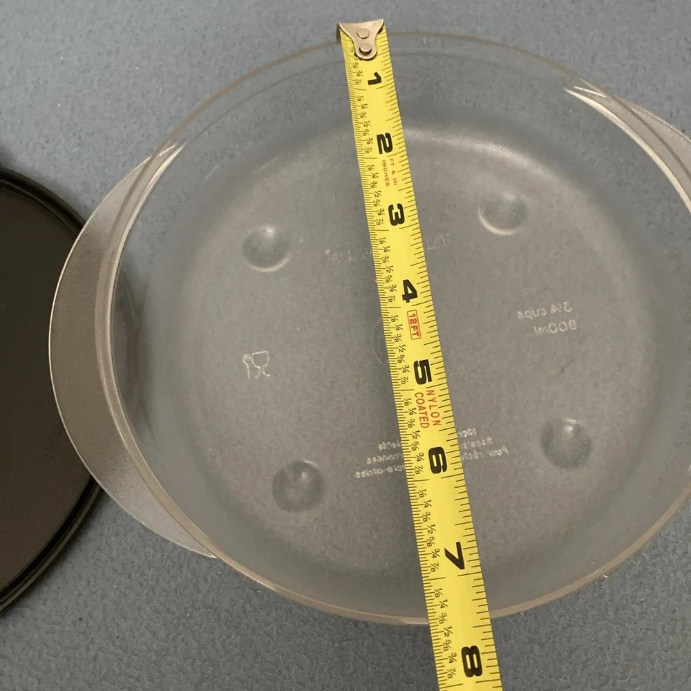 Tupperware Rock N Serve Black 3 1/4 Cup (800ml) w/Lid (3703A-3 and 3702A-14)